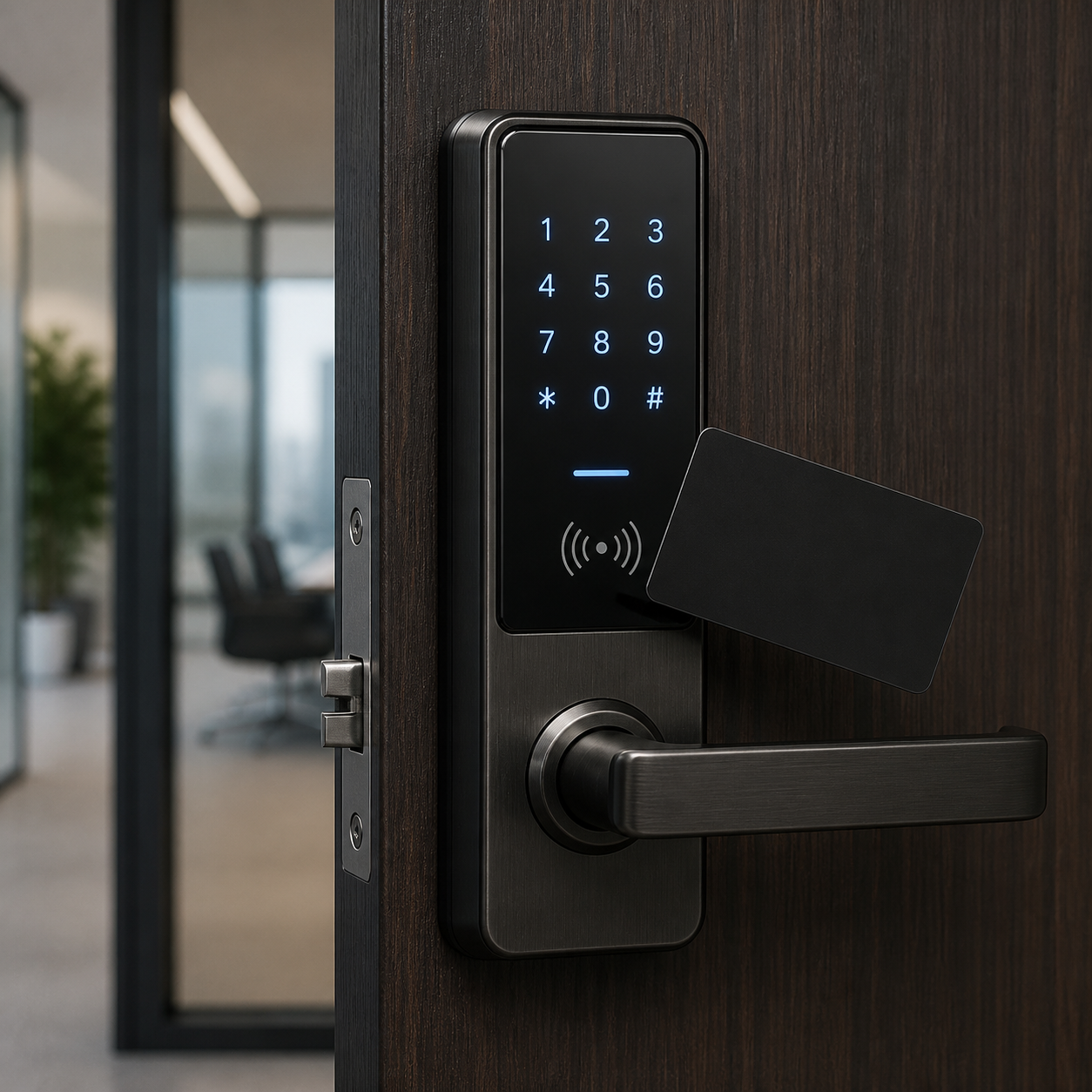 Printer Services PIN keypad and RFID card smart door lock